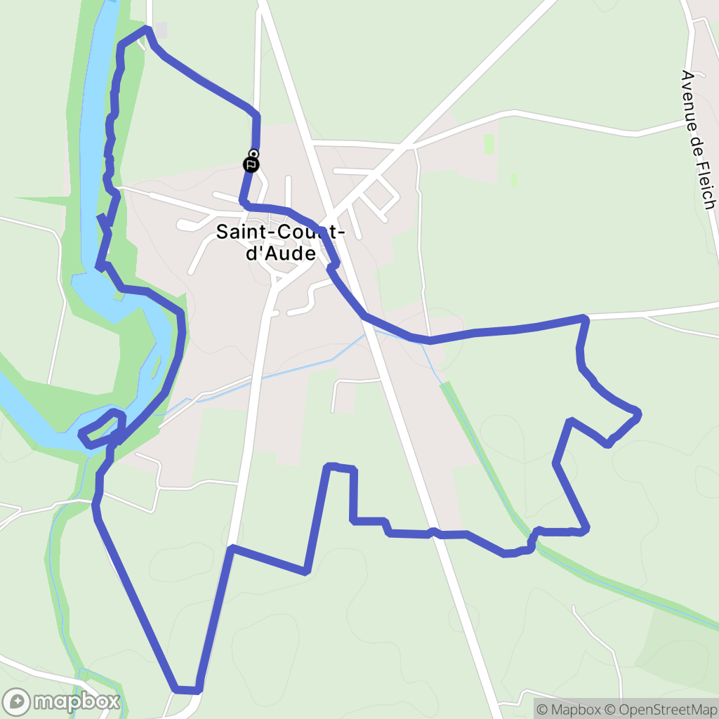 Saint-Couat-d'Aude : carte du parcours de randonnée - France