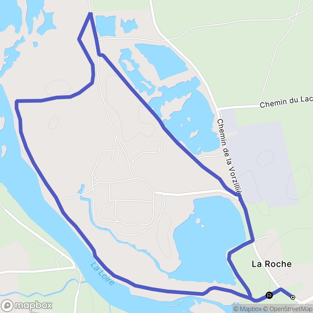 Rivas : carte du parcours de randonnée - France