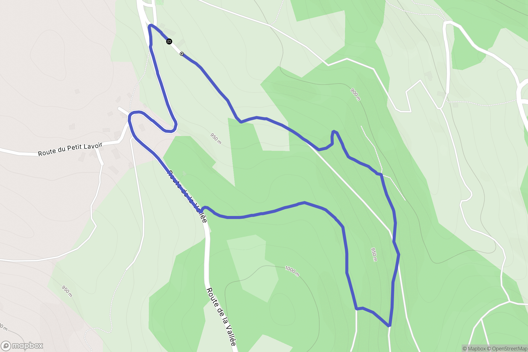 Vielprat : carte du parcours de randonnée - France