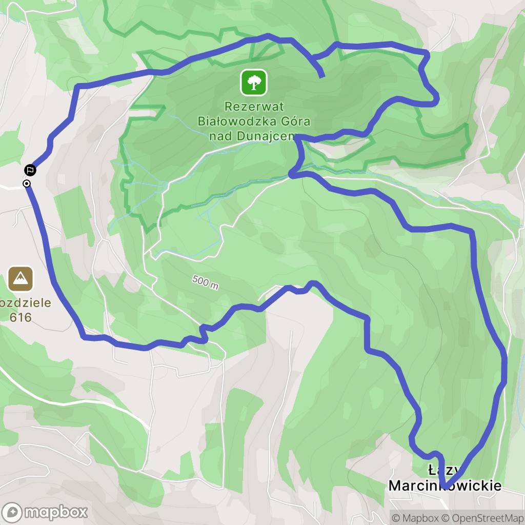 Zawadka: mapa trasy - Poland