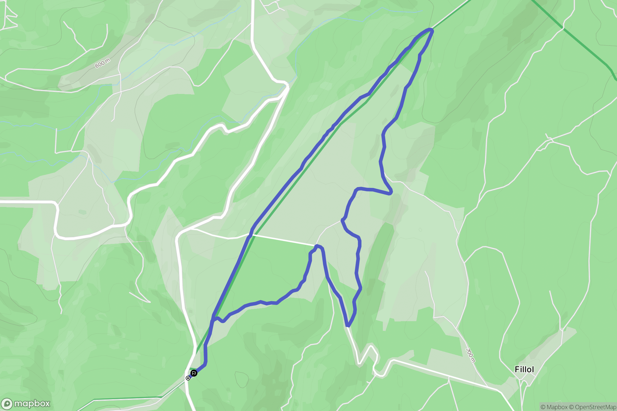 Murs : carte du parcours de randonnée - France