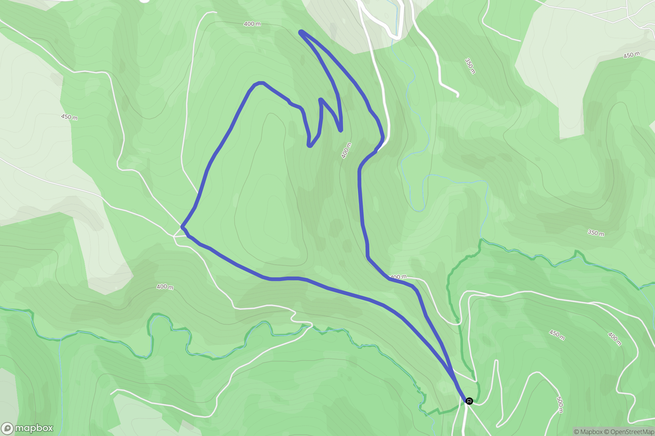 Terre-de-Bancalié : carte du parcours de randonnée - France