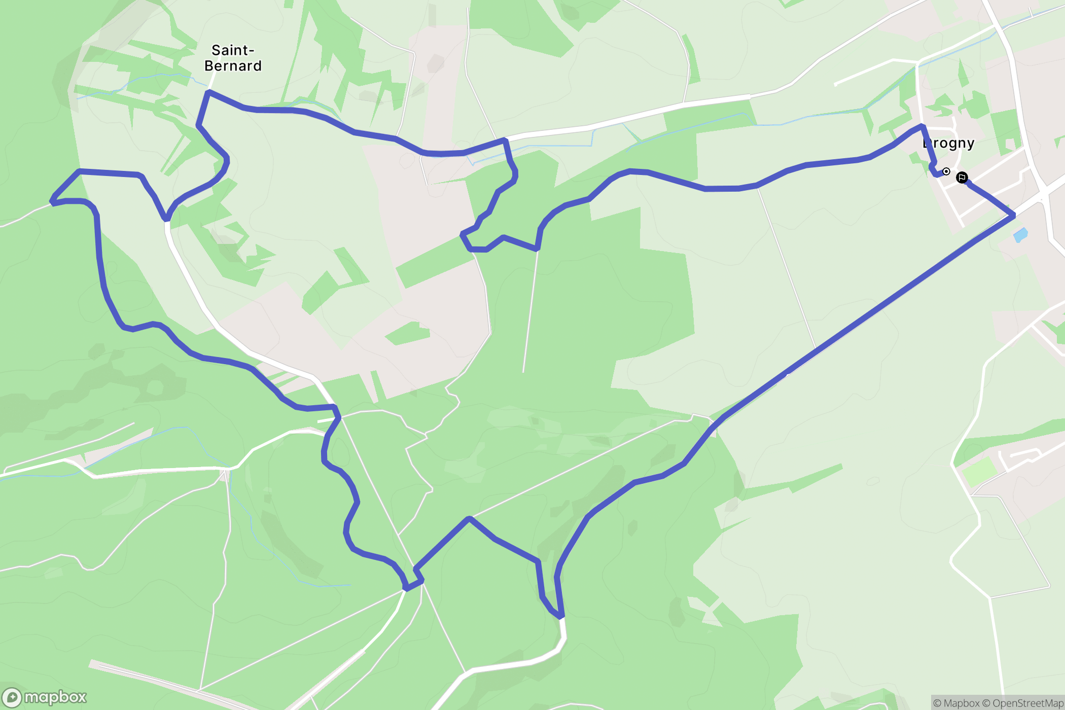Piblange : carte du parcours de randonnée - France