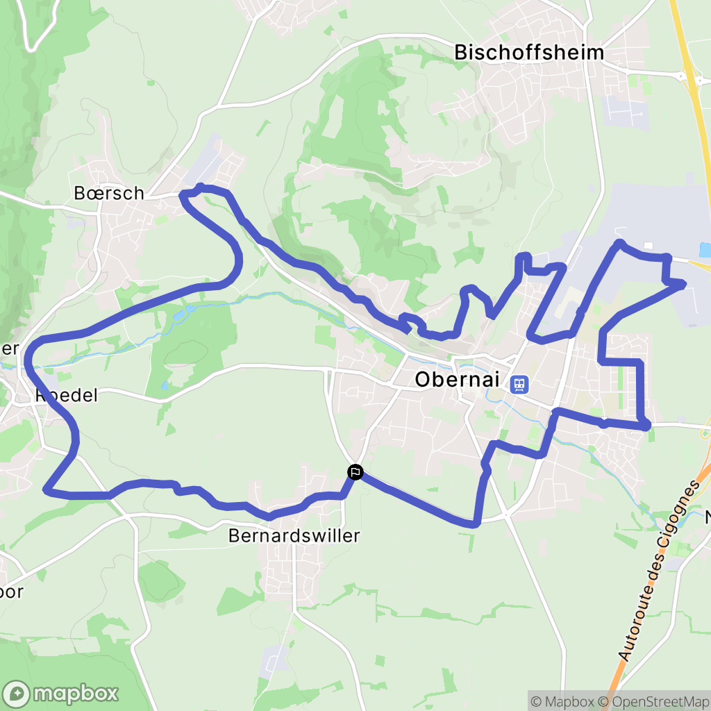 Bernardswiller : carte du parcours de randonnée - France
