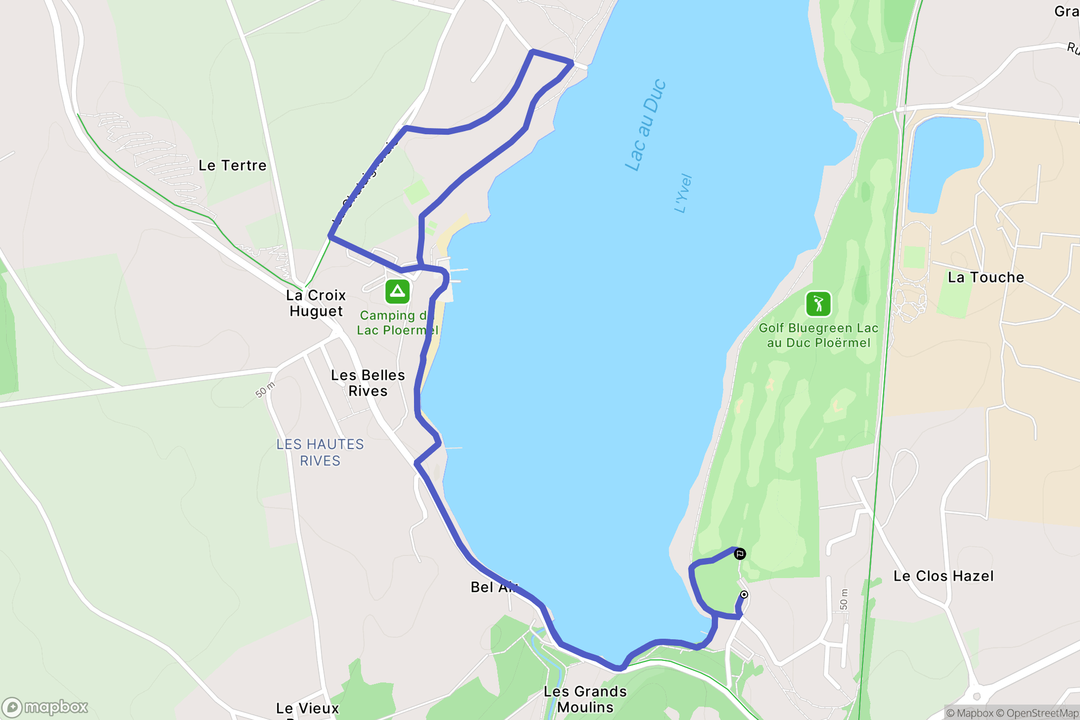 Ploërmel : carte du parcours de randonnée - France