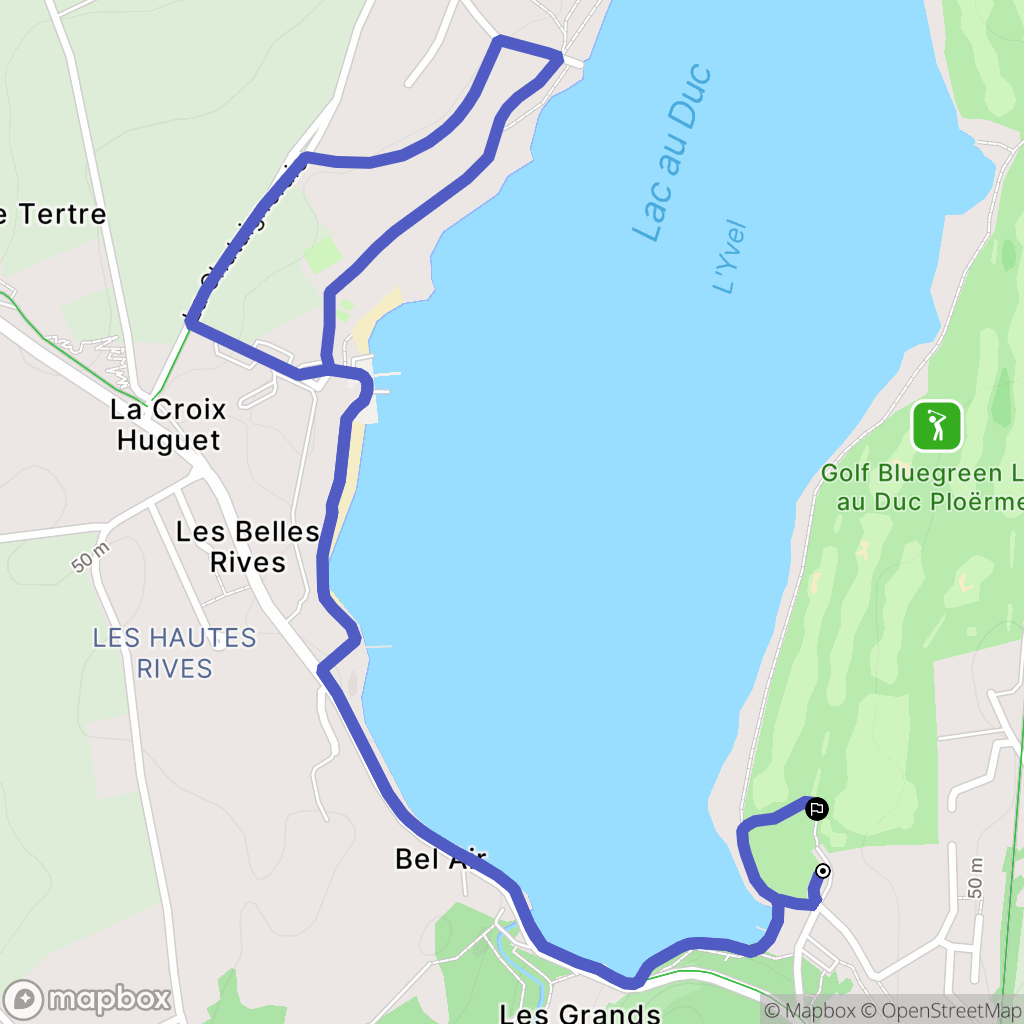Ploërmel : carte du parcours de randonnée - France