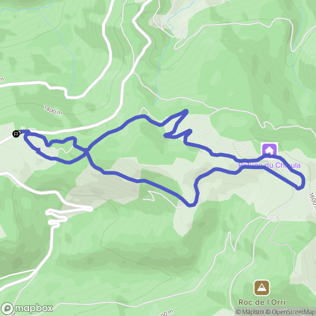 Ignaux : carte du parcours de randonnée - France