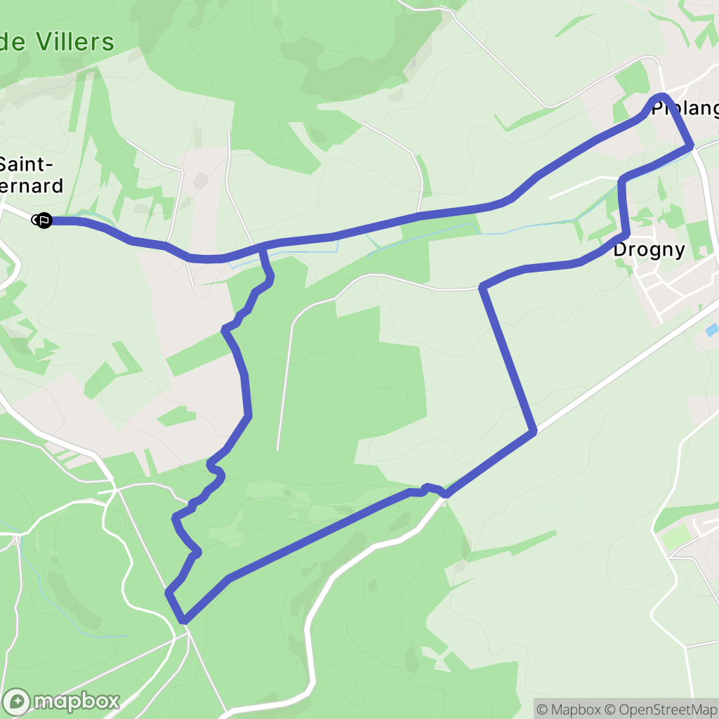 Piblange : carte du parcours de randonnée - France