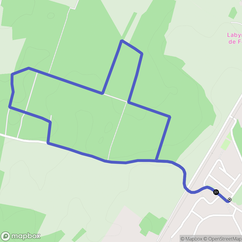 Foucherans : carte du parcours de randonnée - France