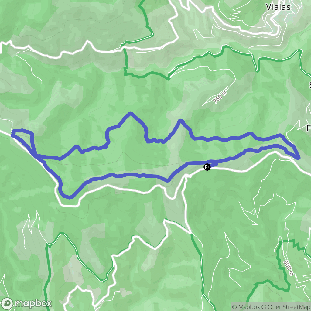 Ventalon en Cévennes : carte du parcours de randonnée - France