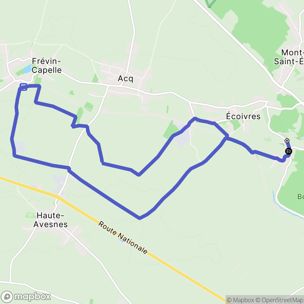 Mont-Saint-Éloi : carte du parcours de randonnée - France