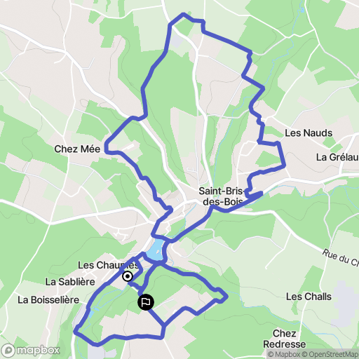 Saint-Césaire : carte du parcours de randonnée - France