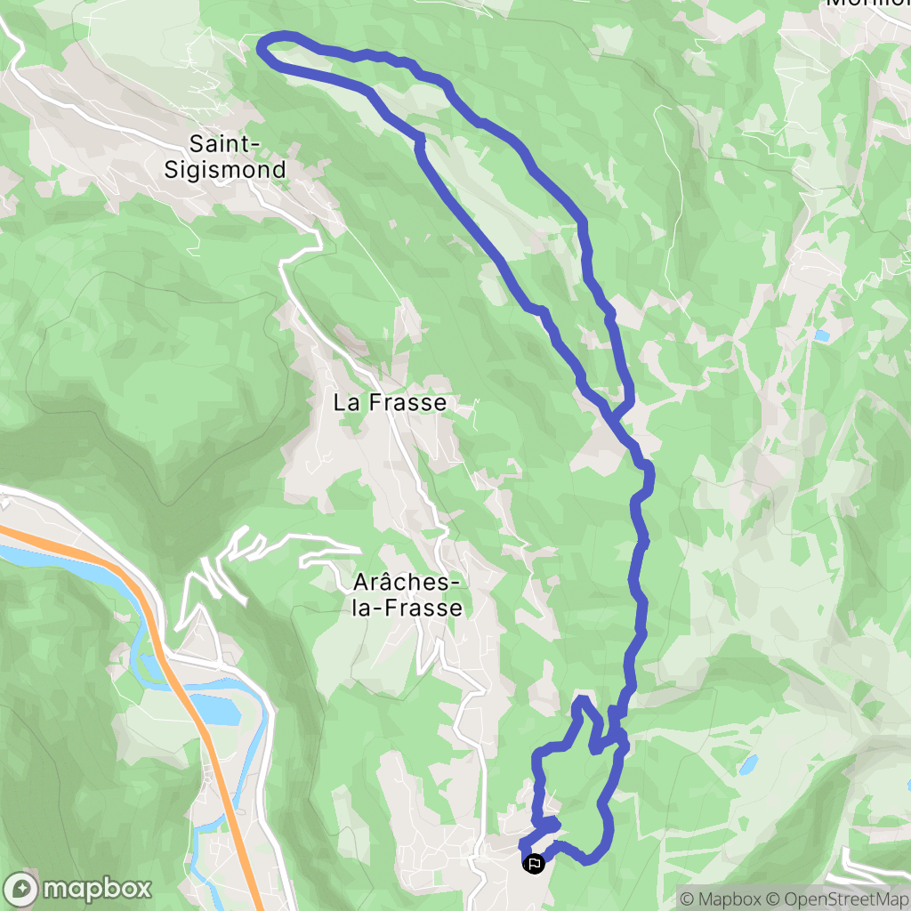 Arâches-la-Frasse : carte du parcours de randonnée - France