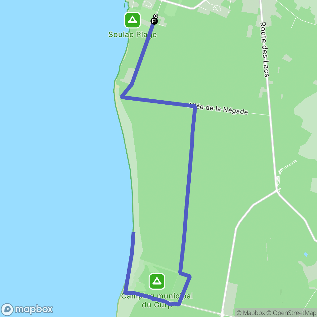 Soulac-sur-Mer : carte du parcours de randonnée - France