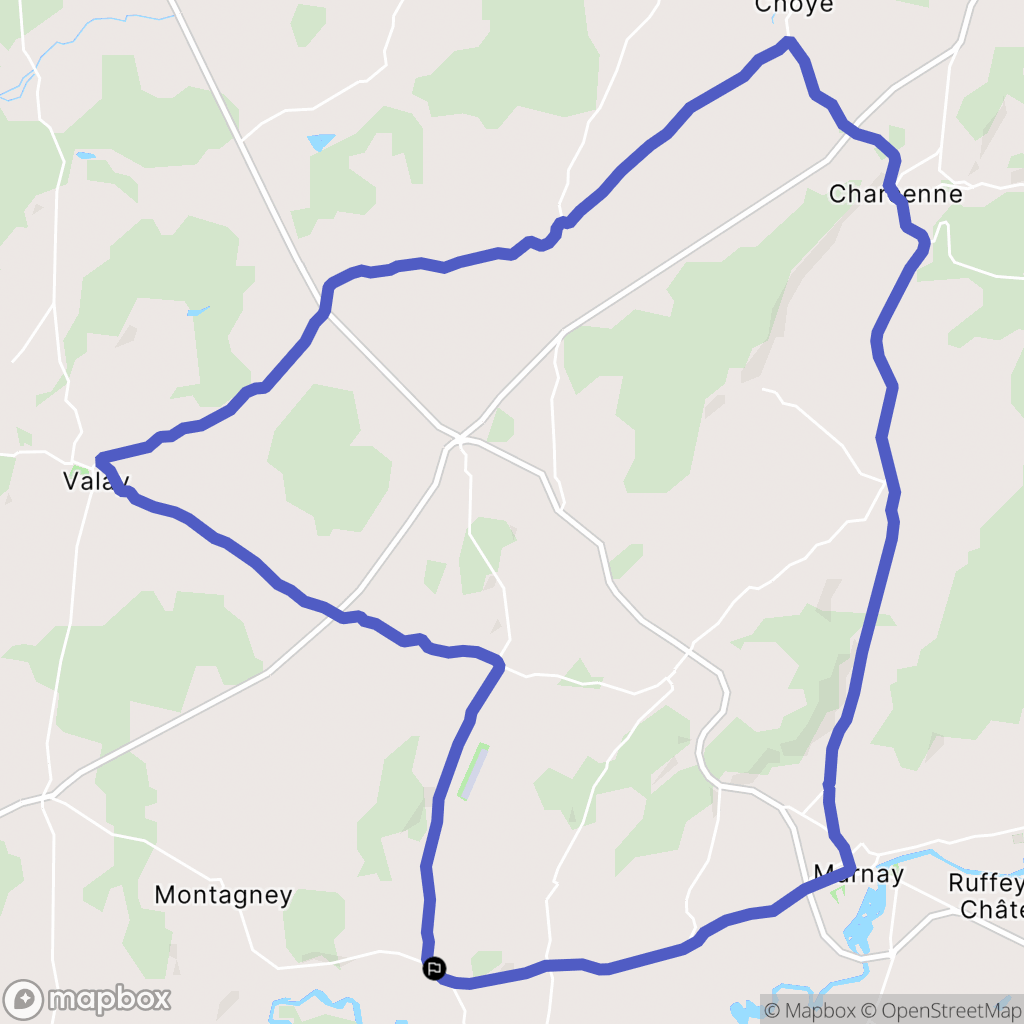 Sornay : carte du parcours de randonnée - France