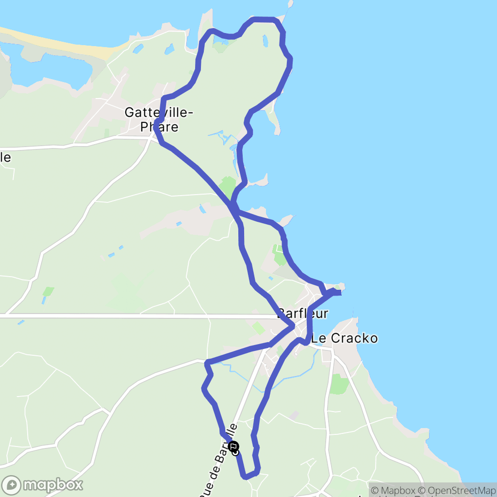 Montfarville : carte du parcours de randonnée - France