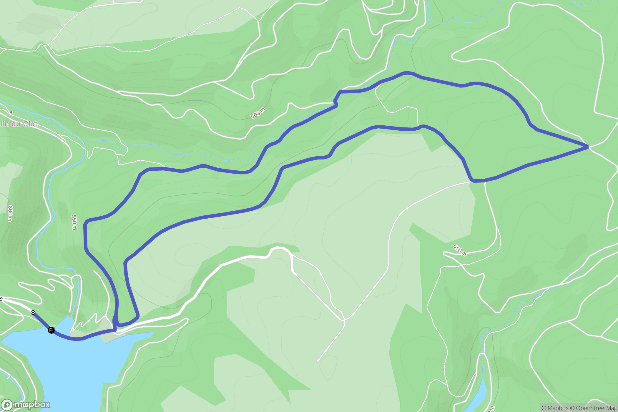 Les Cammazes : carte du parcours de randonnée - France