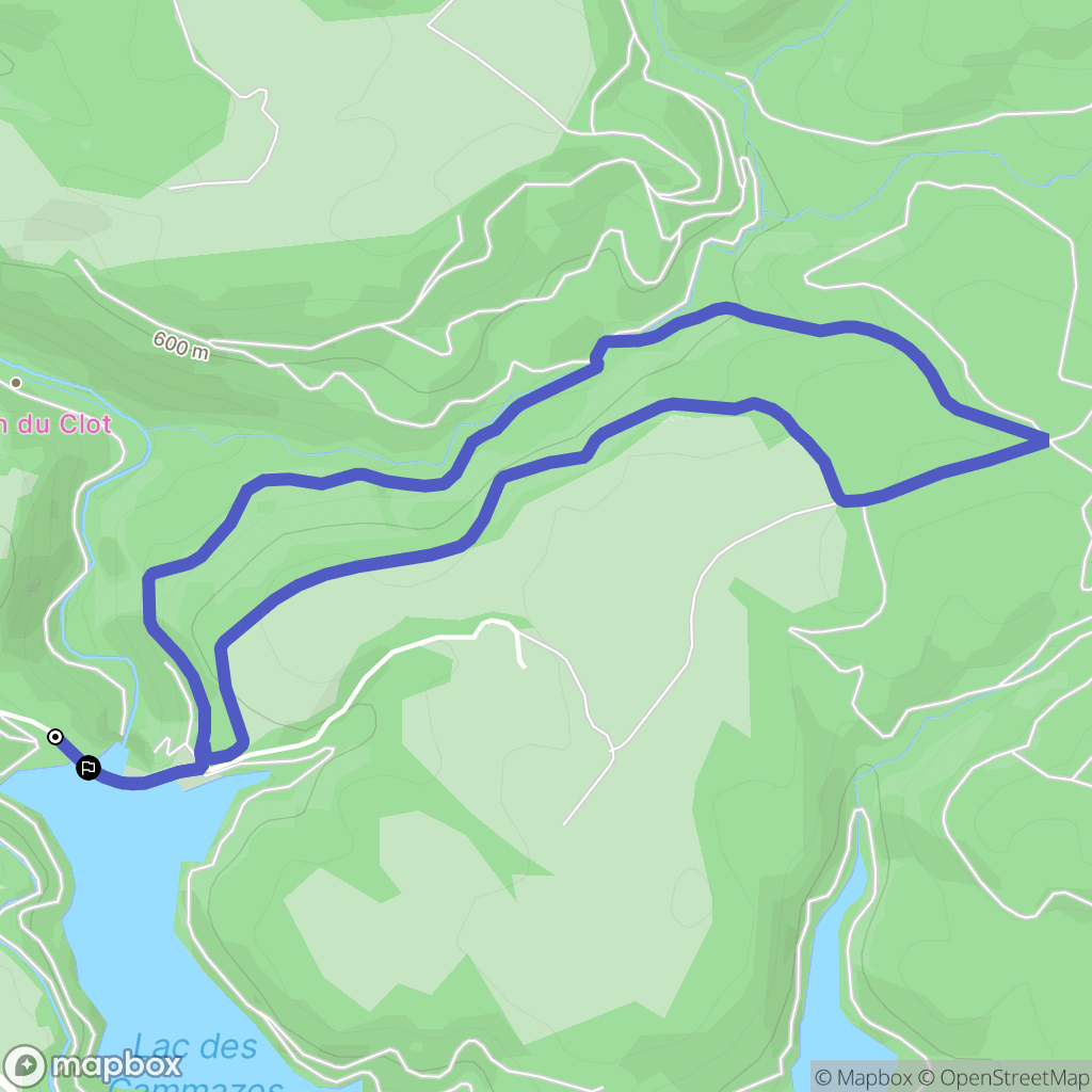 Les Cammazes : carte du parcours de randonnée - France