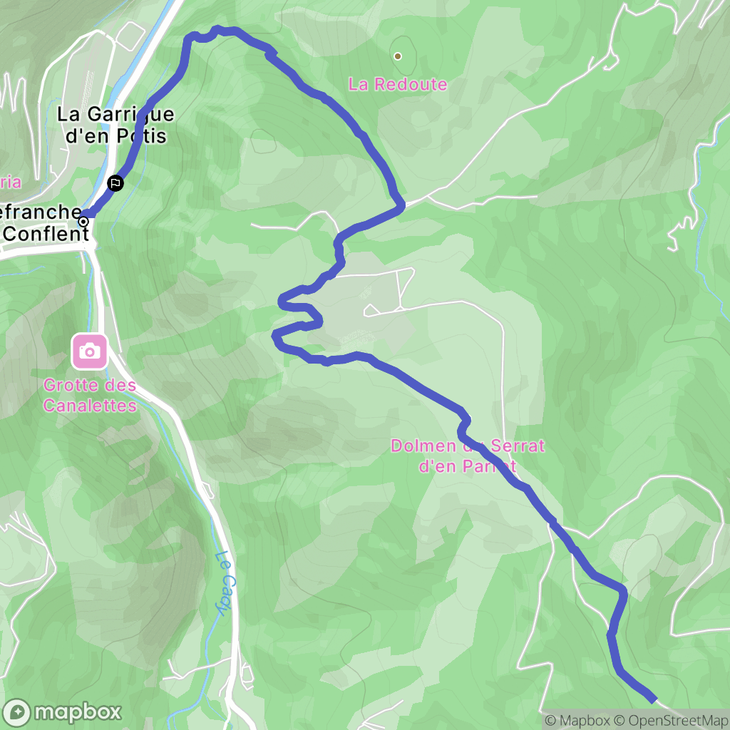 Villefranche-de-Conflent : carte du parcours de randonnée - France