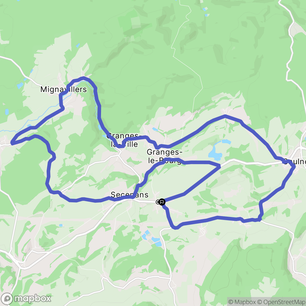Crevans-et-la-Chapelle-lès-Granges : carte du parcours de randonnée - France