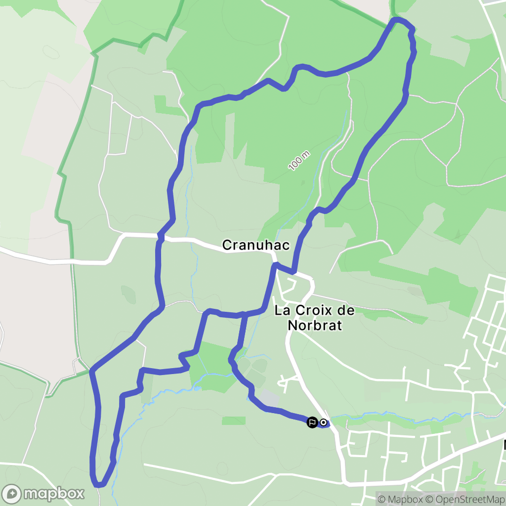 Meucon : carte du parcours de randonnée - France