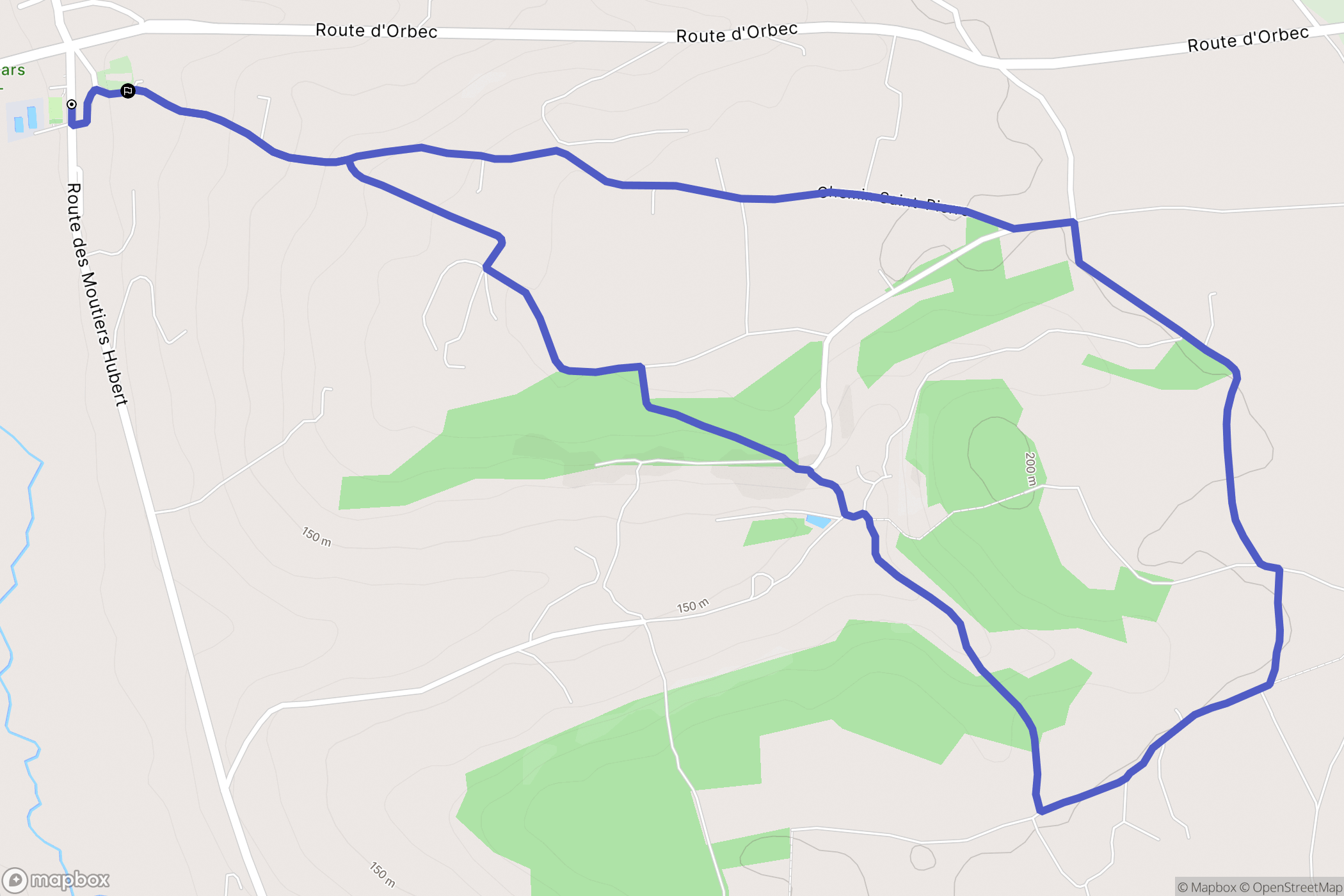 Livarot-Pays-d'Auge : carte du parcours de randonnée - France