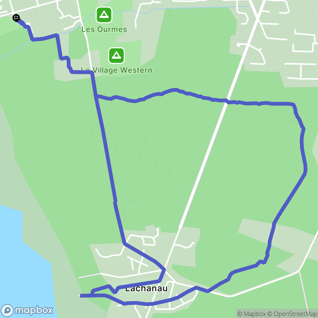 Hourtin : carte du parcours de randonnée - France