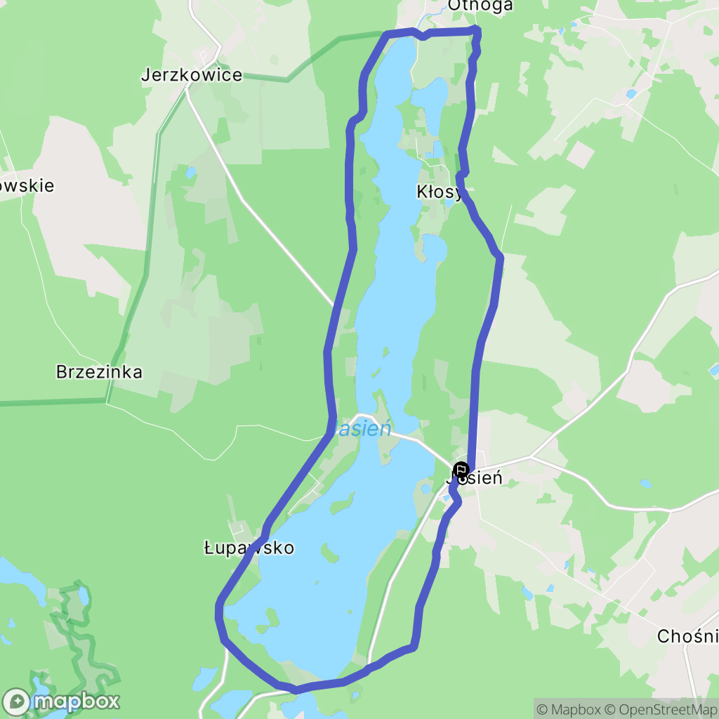Jasień: mapa trasy - Poland