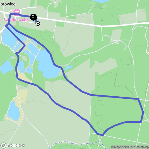 Zaborówiec: mapa trasy - Poland