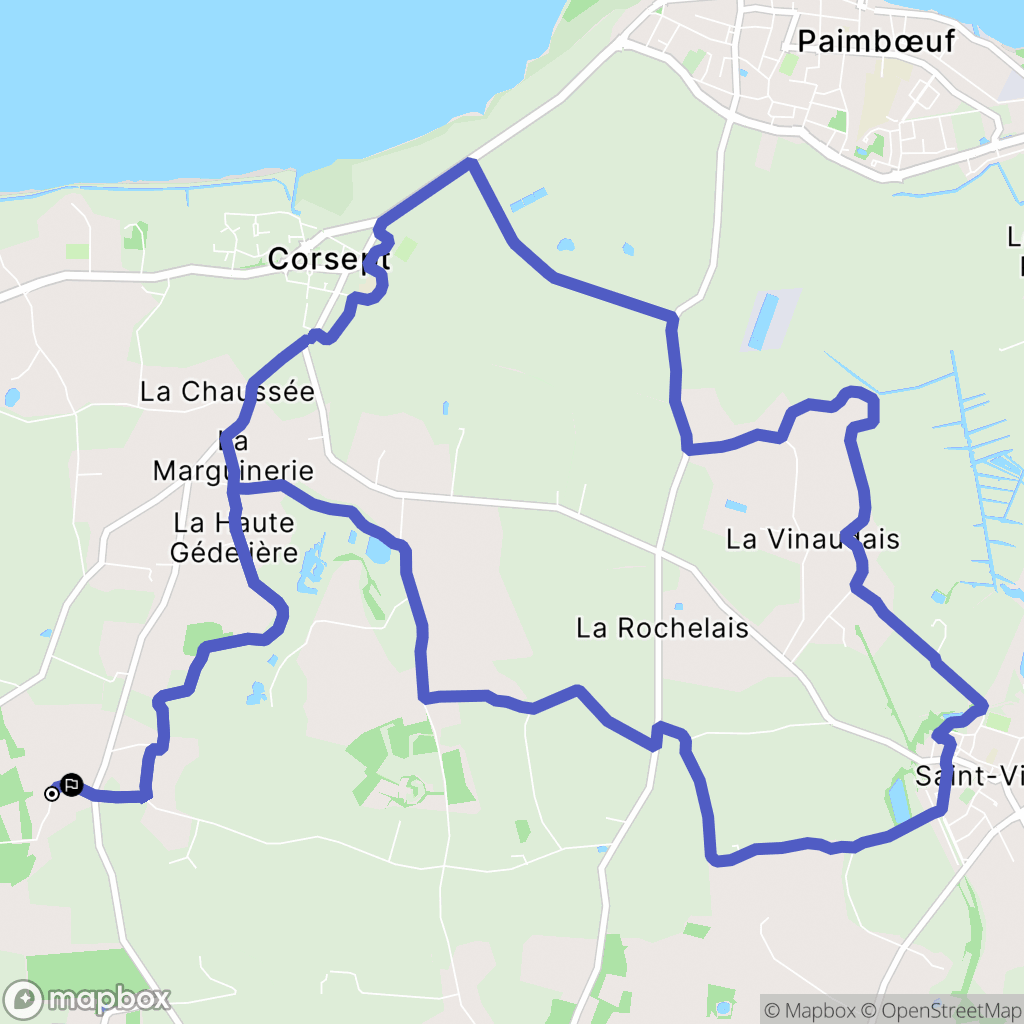 Corsept : carte du parcours de randonnée - France