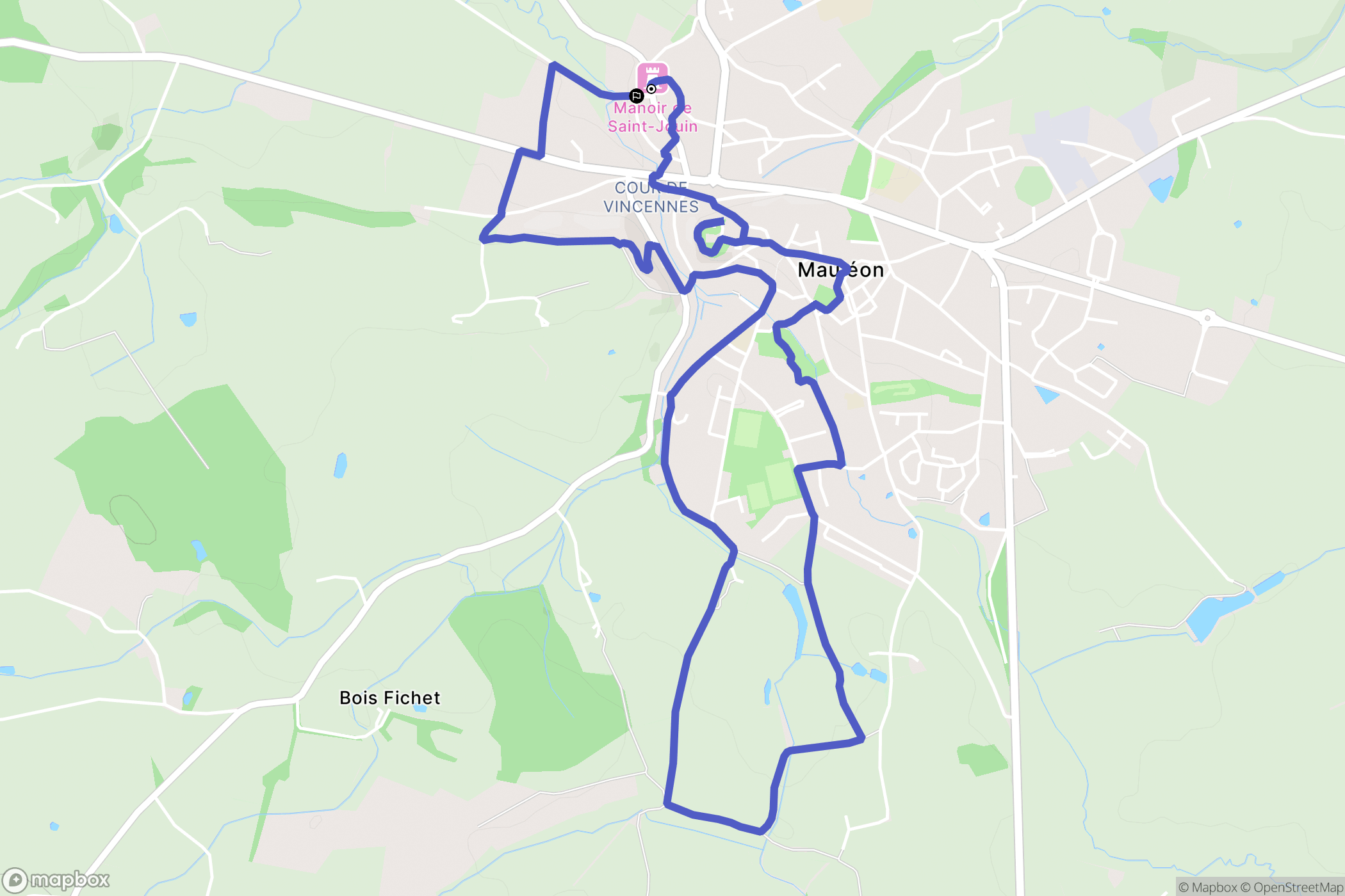 Mauléon : carte du parcours de randonnée - France