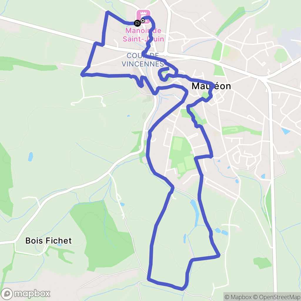 Mauléon : carte du parcours de randonnée - France
