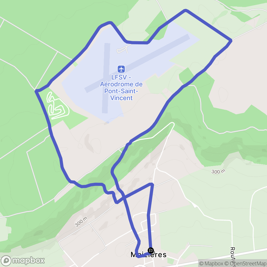 Maizières : carte du parcours de randonnée - France