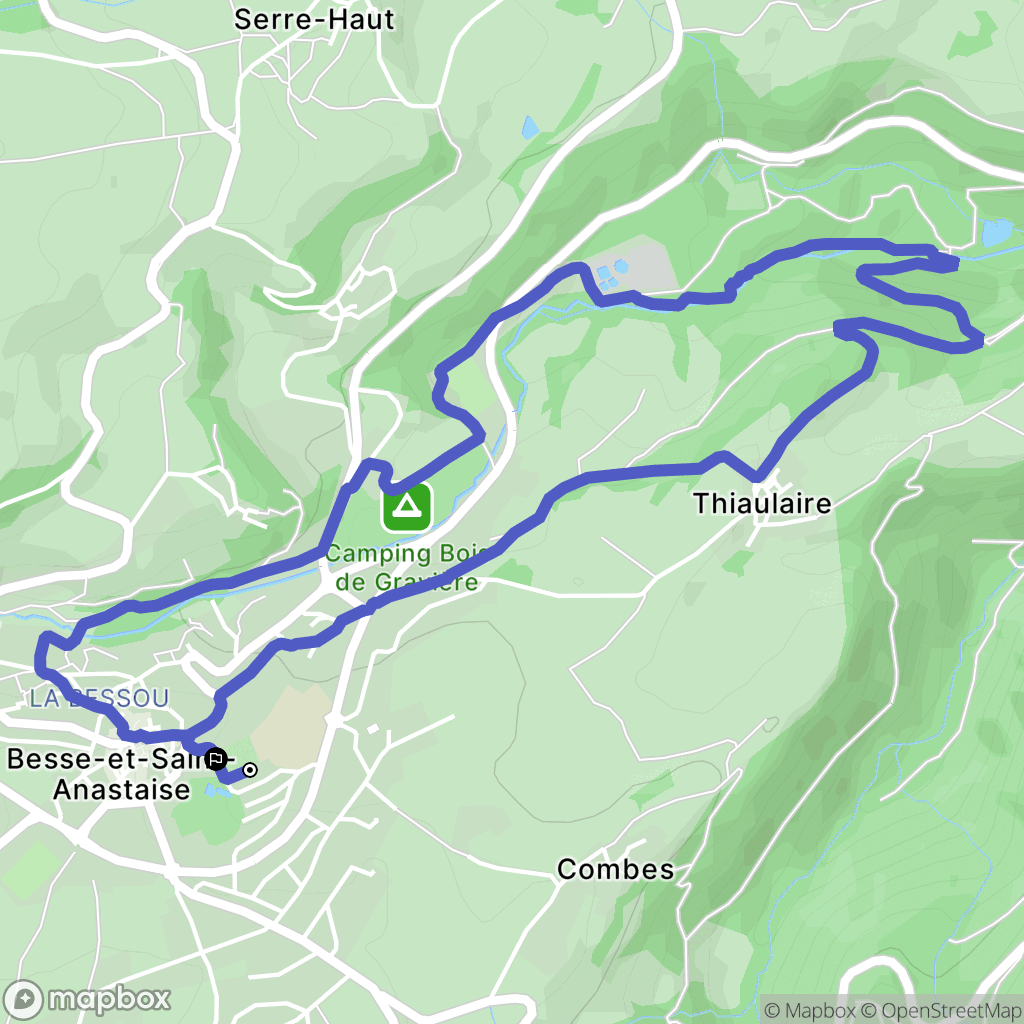 Besse-et-Saint-Anastaise : carte du parcours de randonnée - France
