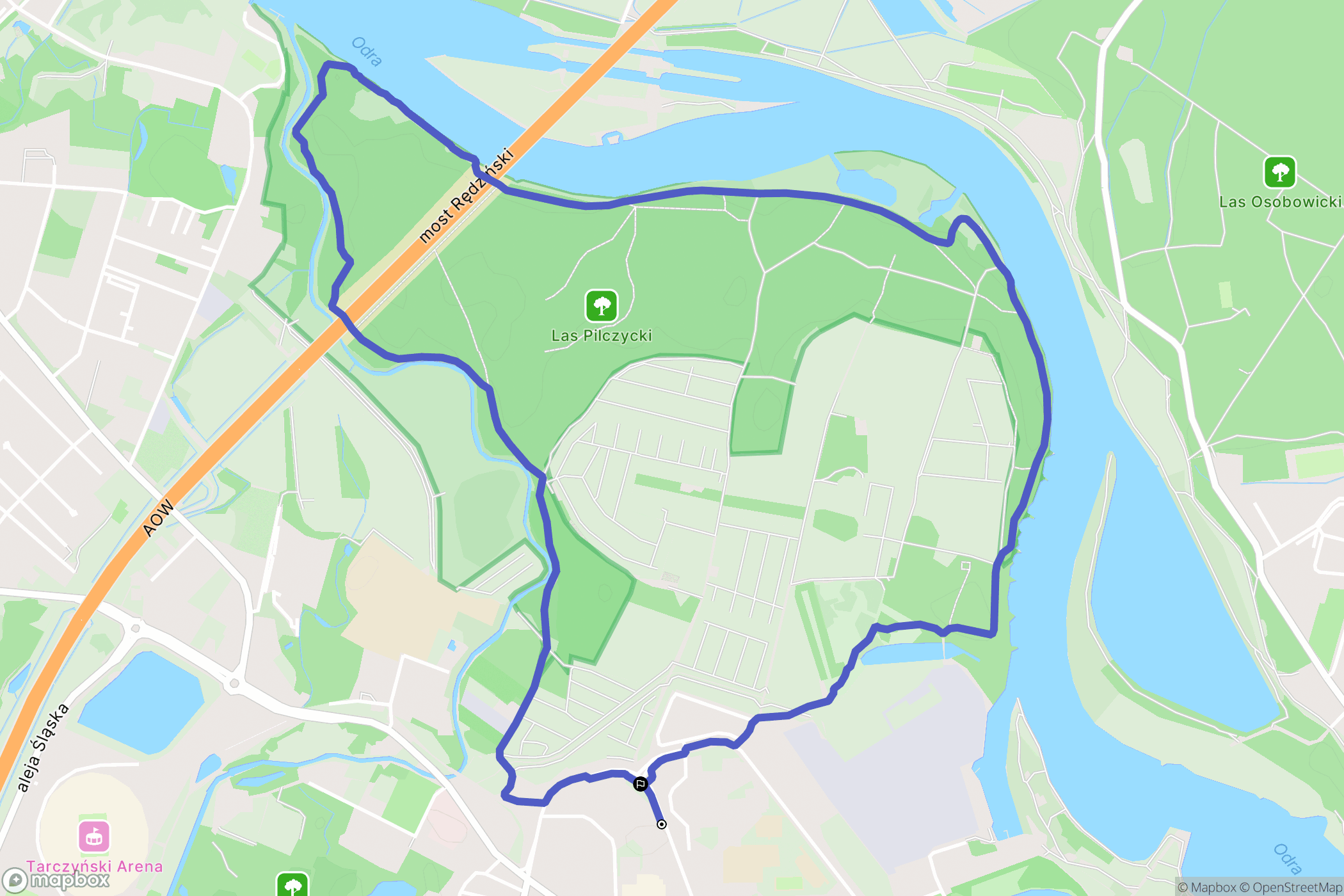 Wrocław: mapa trasy - Poland