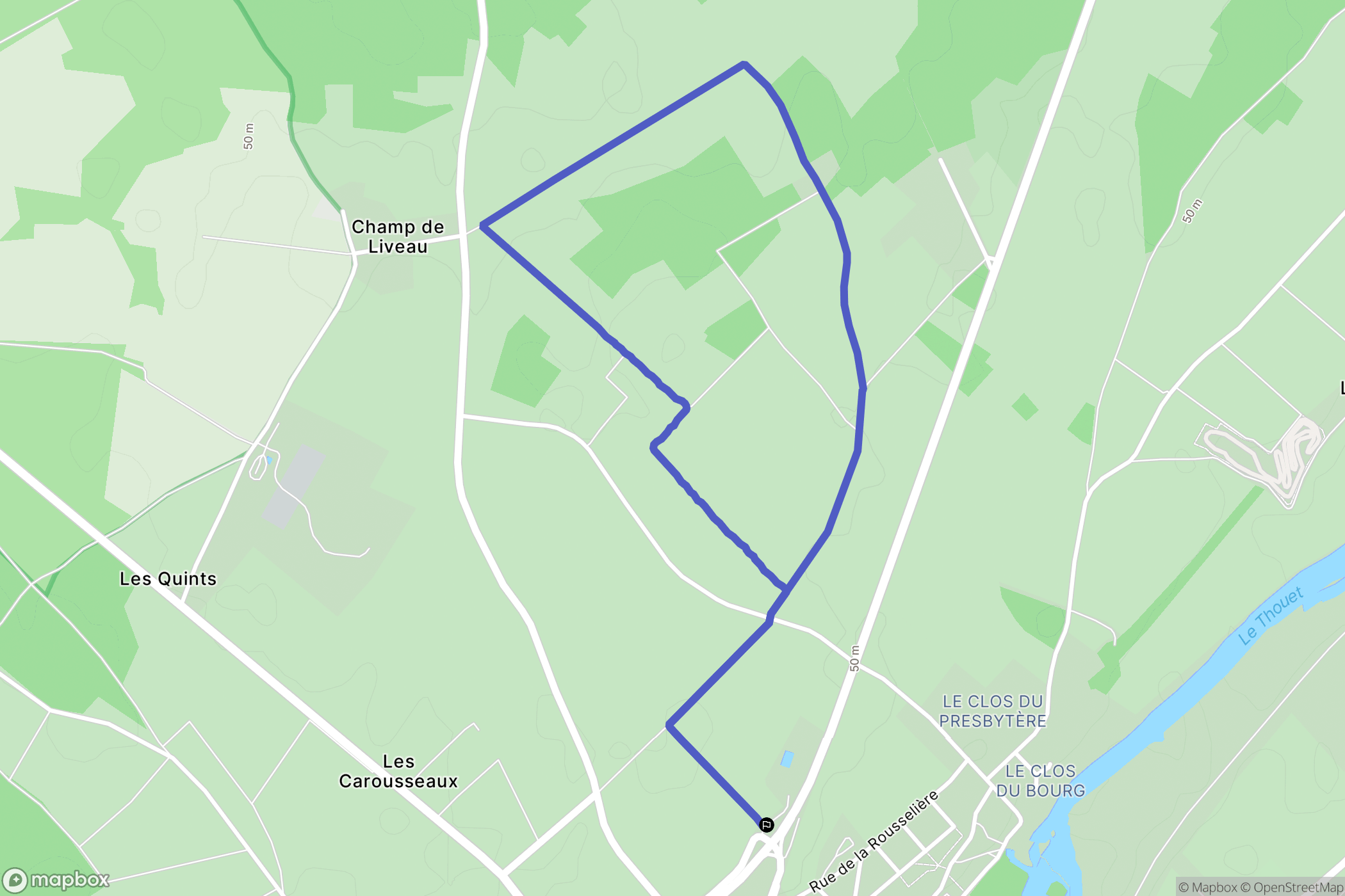 Montreuil-Bellay : carte du parcours de randonnée - France