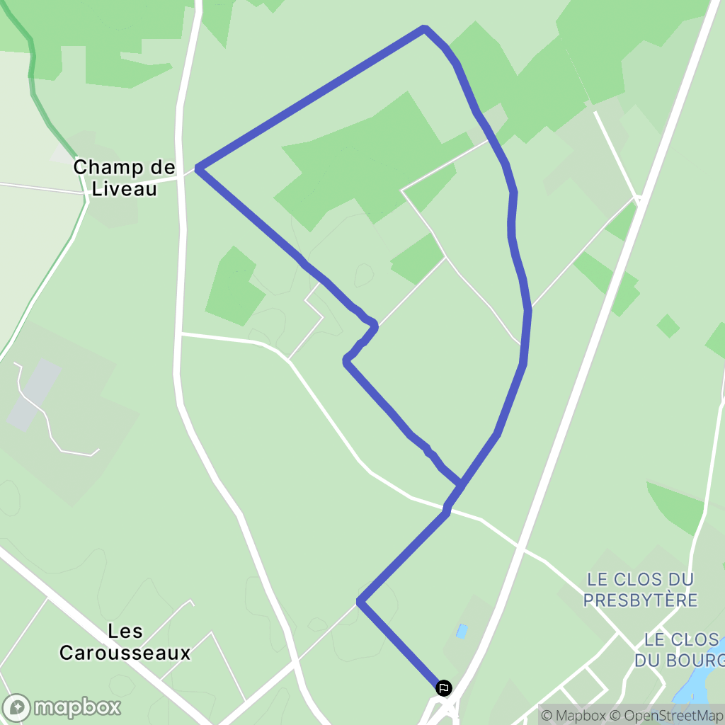 Montreuil-Bellay : carte du parcours de randonnée - France