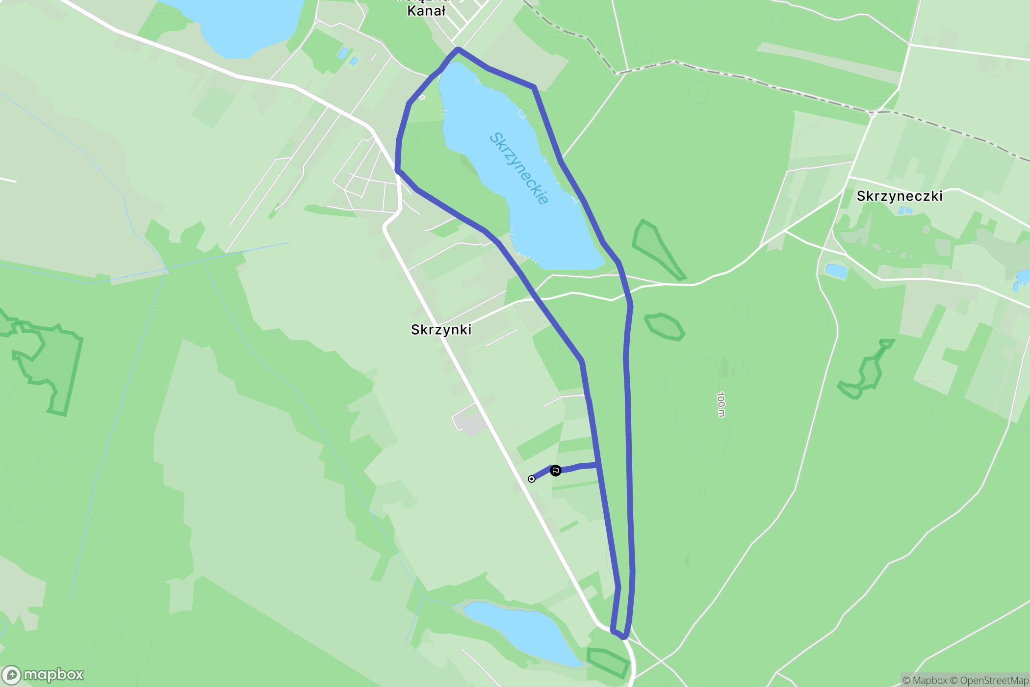 Skrzynki: mapa trasy - Poland