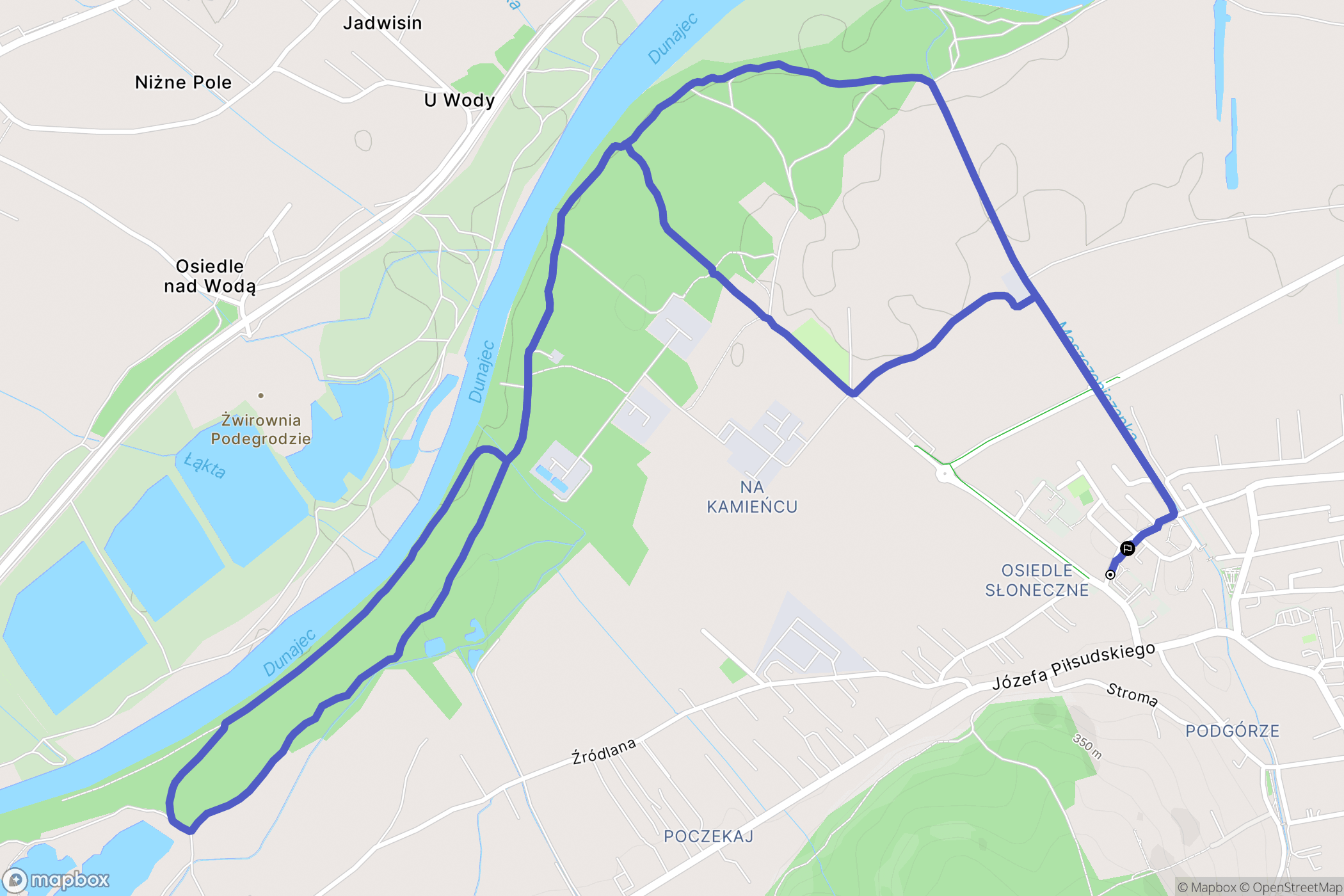 Stary Sącz: mapa trasy - Poland