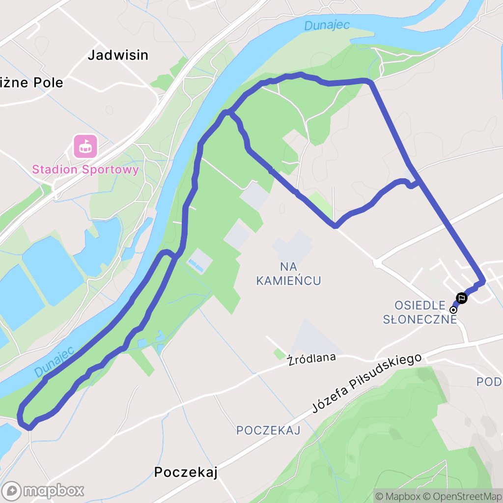 Stary Sącz: mapa trasy - Poland