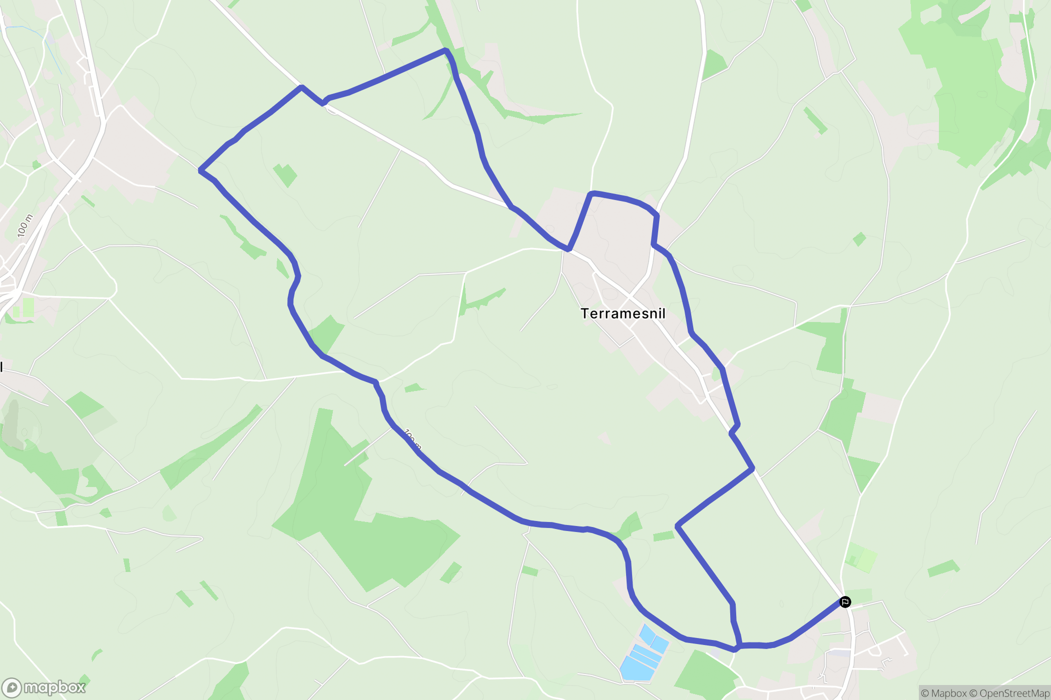 Beauquesne : carte du parcours de randonnée - France