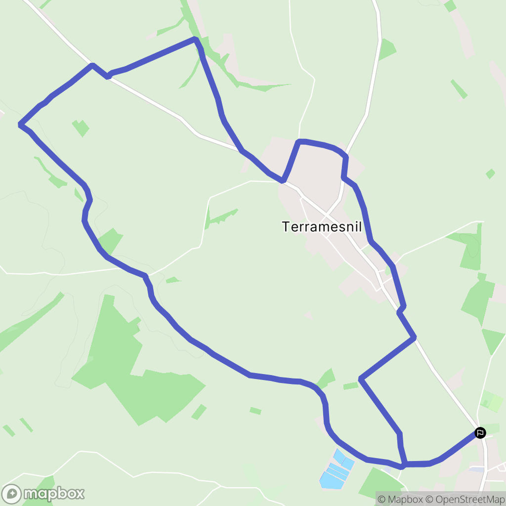 Beauquesne : carte du parcours de randonnée - France