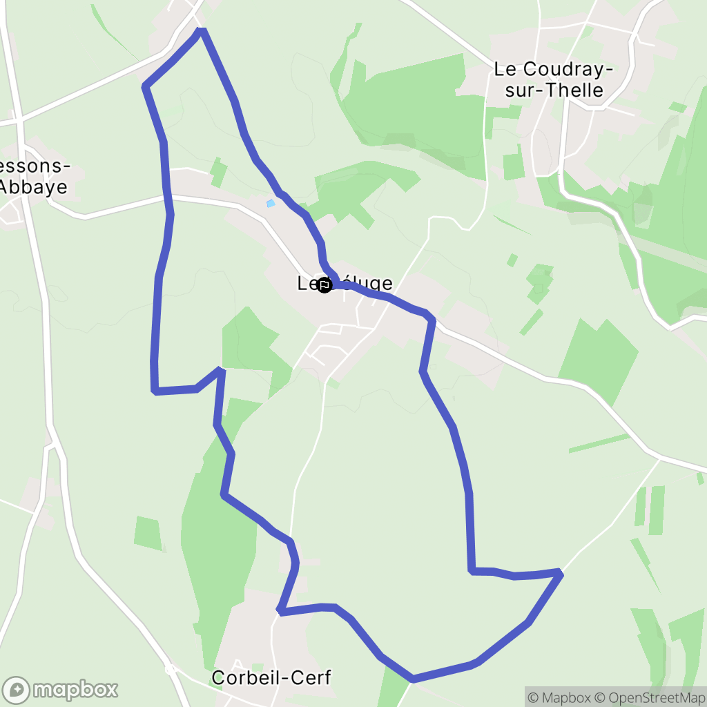 La Drenne : carte du parcours de randonnée - France