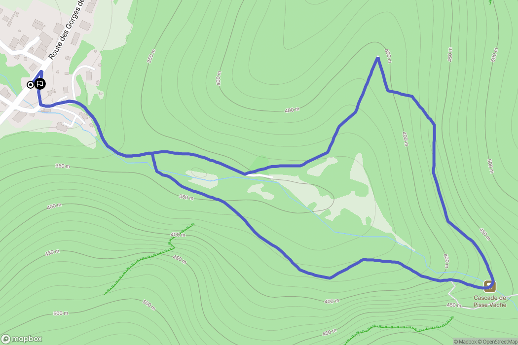 Matafelon-Granges : carte du parcours de randonnée - France