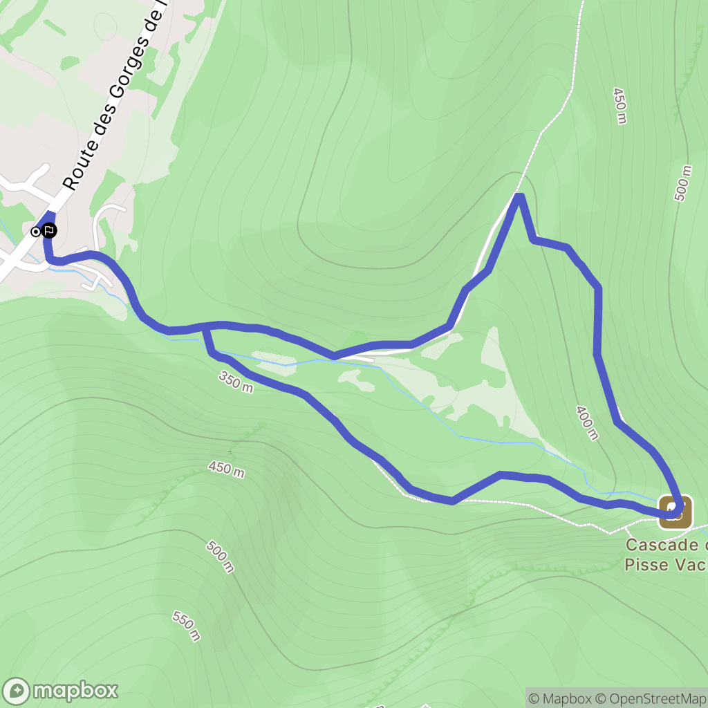 Matafelon-Granges : carte du parcours de randonnée - France