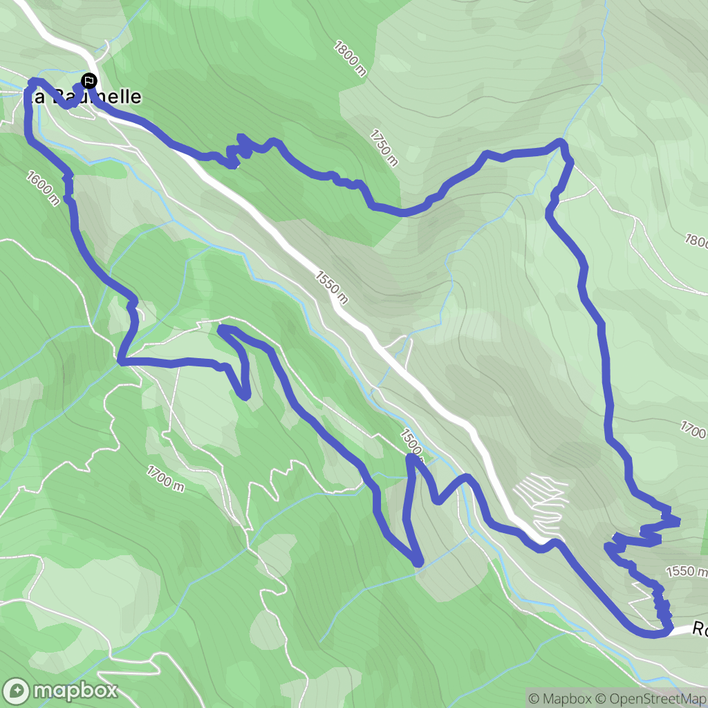 Allos : carte du parcours de randonnée - France