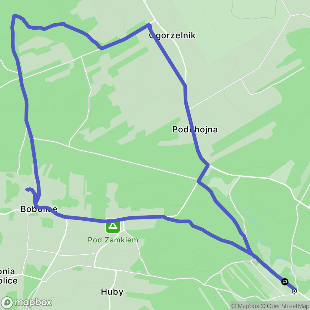 Zdów: mapa trasy - Poland