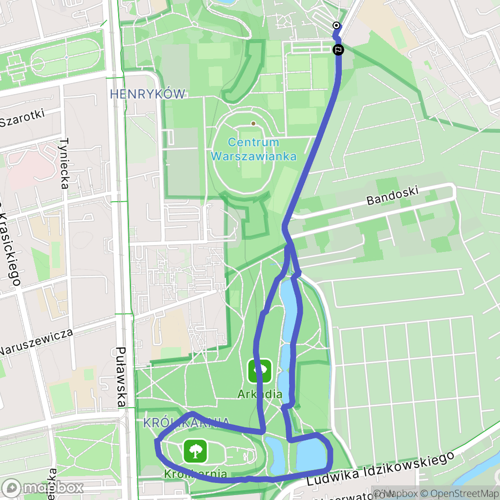 Warszawa: mapa trasy - Poland