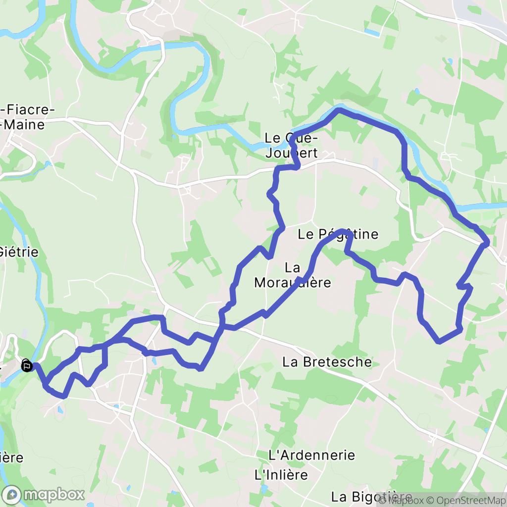 Château-Thébaud : carte du parcours de randonnée - France