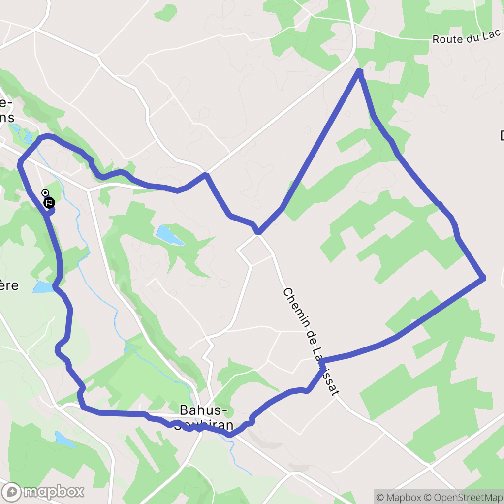 Eugénie-les-Bains : carte du parcours de randonnée - France